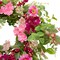 20 inch Spring Wreath Door Wreath Artificial Floral Wreath Spring Decorations Home Farmhouse Decor with Pink Flowers and Green Foliage for Party Wedding Decor